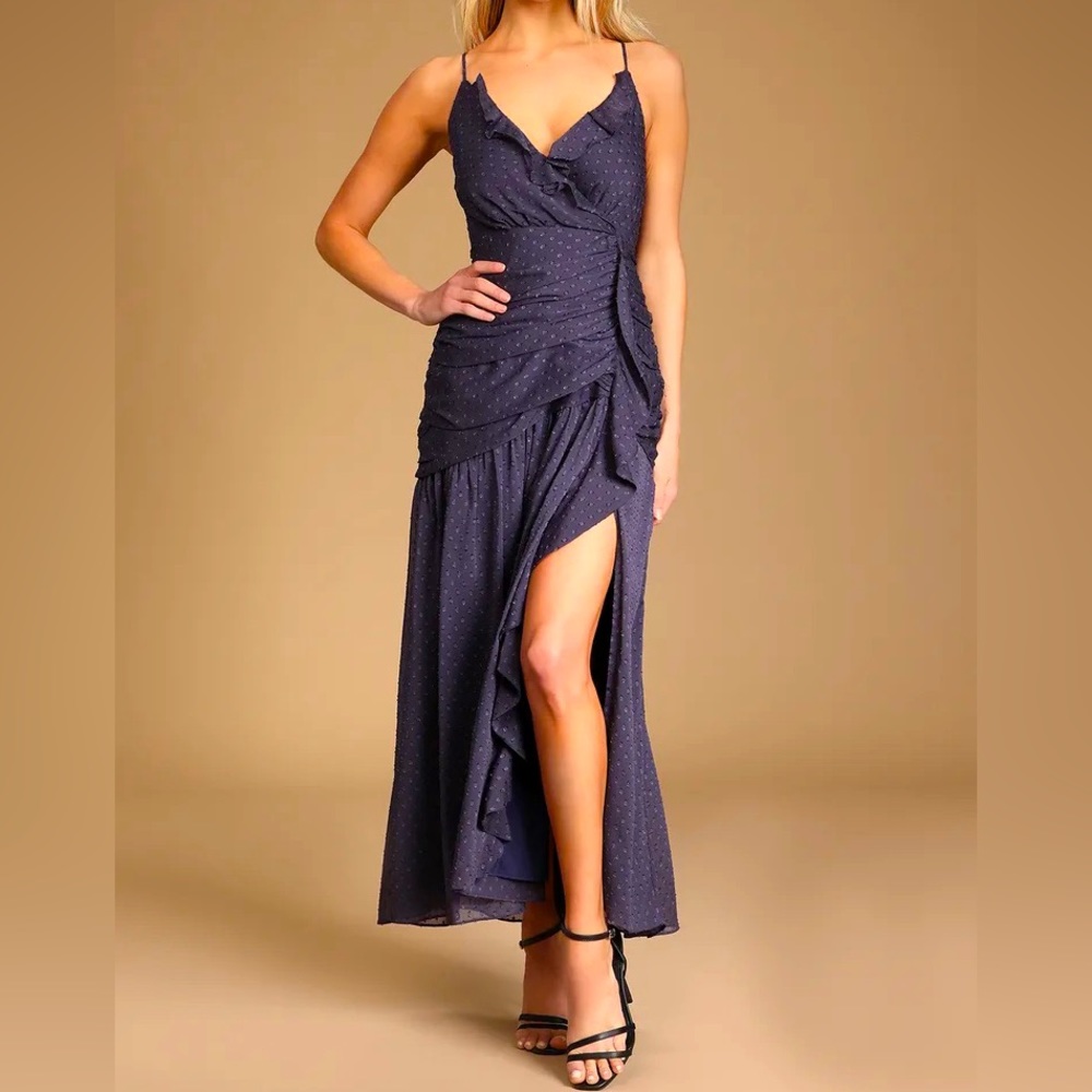 🆕️ lulus • season of soirées navy blue dress